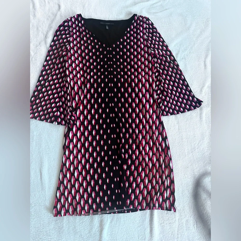 White House Black Market Pink & Black Dress - Size Medium, Perfect Condition - Picture 3 of 9